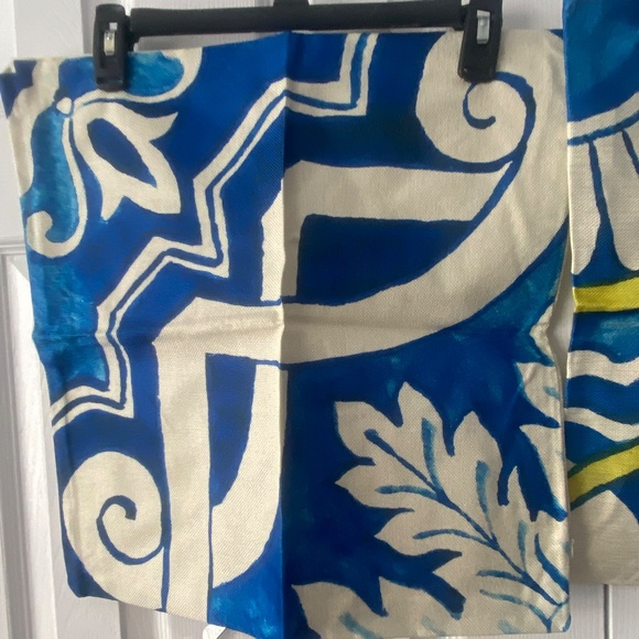 Set of 4 Blue Abstract Art Pattern Polyester Cushion Cover NWOT - MAKE Offer - Picture 6 of 8